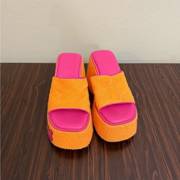 Dolls Kill Orange and Pink Platform Shoes - Picture 2 of 9